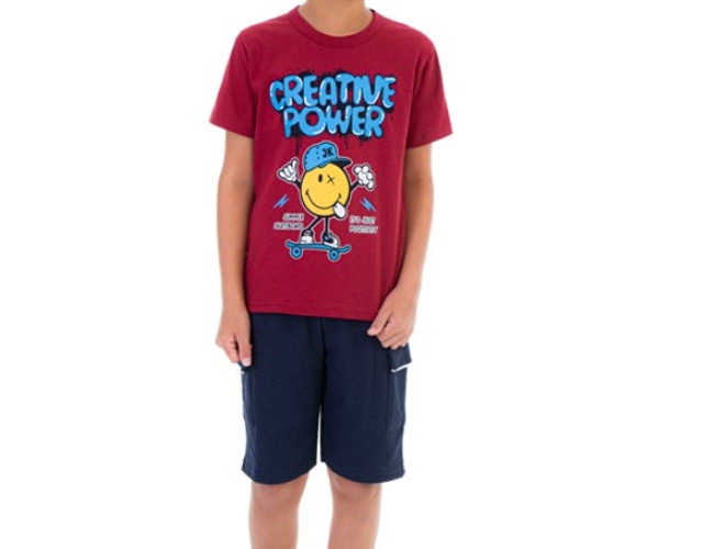 Conjunto Jaki Juvenil Masculino Manga Curta Malha