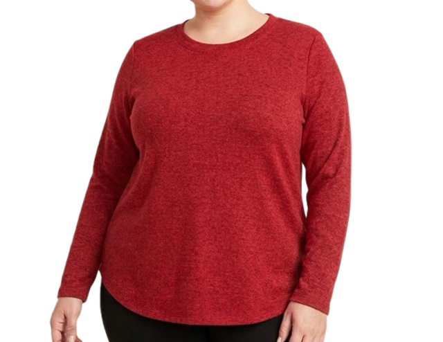 Blusa 7linhas Adulto Extra Grande Feminina Manga Longa Lãzinha