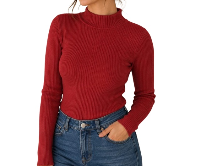 Blusa Zidara Adulto Feminina Lã/Acrílico Canelada