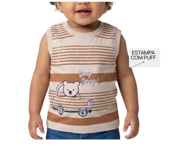 Regata Pimentinha Bebe Masculina Machão Malha
