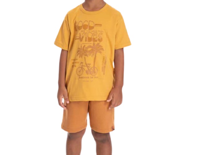 Conjunto Pimentinha Infantil Masculino Manga Curta Malha