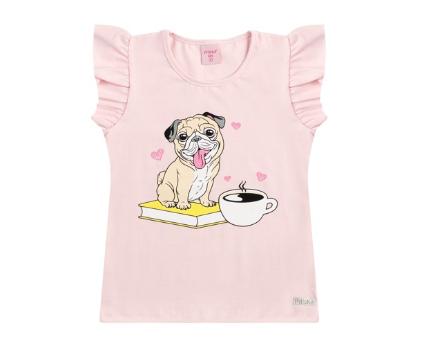 Blusa Pitiska Infantil Feminina Manga Japonesa Cotton