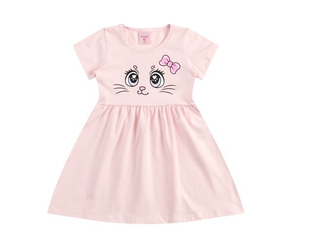 Vestido Pitiska Primeiros Passos Manga Curta Cotton
