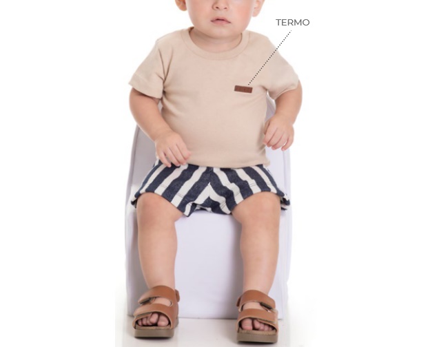 Conjunto Jidi Bebe Masculino Manga Curta Malha