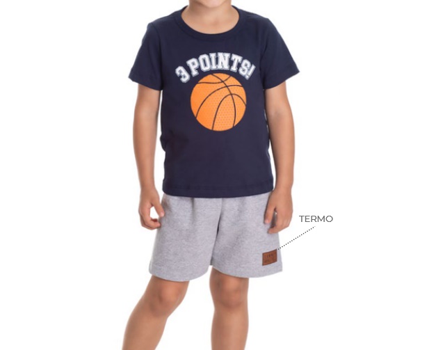 Conjunto Jidi Primeiros Passos Masculino Manga Curta Malha