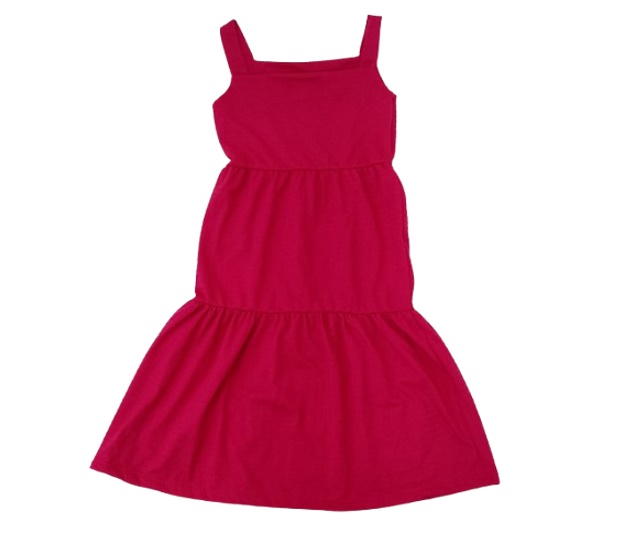 Vestido Rose Juvenil Regata Malha Trabalhada Poá