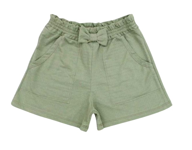 Short Rose Juvenil Feminino Malha Trabalhada Poá 2bolsos