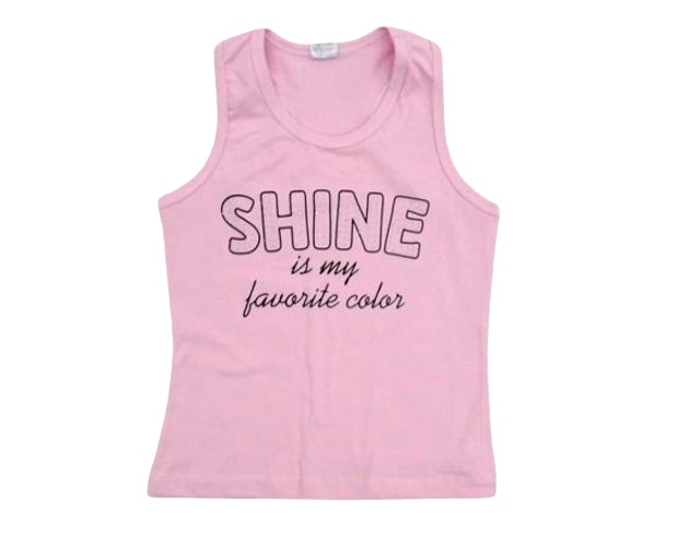 Blusa Lookinhos Infantil Feminina Regata Cotton Costas Nadador