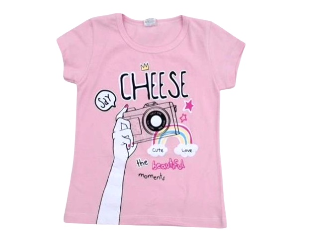 Blusa Lookinhos Juvenil Feminina Manga Curta Cotton Strass