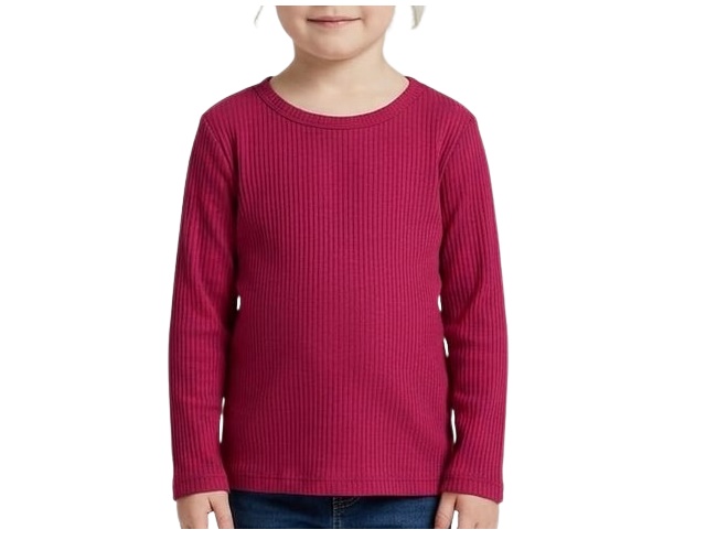 Blusa Pimentinha Infantil Feminina Manga Longa Malha Canelada