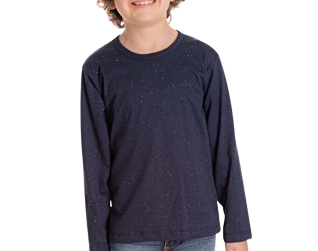 Camiseta Pimentinha Infantil Masculina Manga Longa Malha Botonê