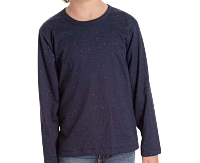 Camiseta Pk Juvenil Masculina Manga Longa Malha Botonê