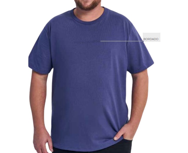 Camiseta Rechsul Adulto Extra Grande Masculina Manga Curta Malha