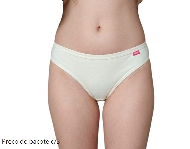 Tanga Kellynha Adulto Cotton Lisa (c/3)