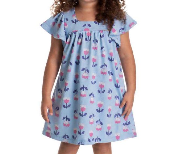 Vestido Babyvest Infantil Manga Curta Malha Ana Bola Estampado