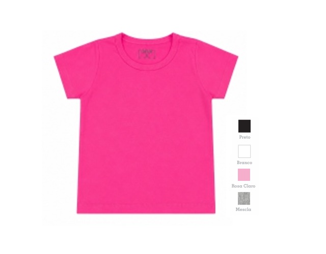 Blusa Ddn Primeiros Passos Feminina Manga Curta Cotton Básica