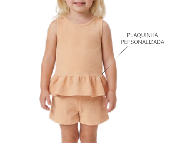 Conjunto Ralakids Primeiros Passos Feminino Regata Anarruga Short