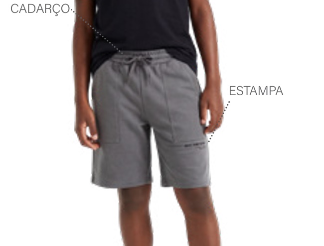 Bermuda Ralakids Juvenil Masculina Moletinho 2bolsos