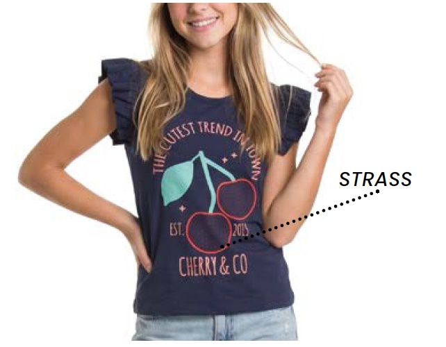 Blusa Summercat Juvenil Feminina Manga Japonesa Viscolycra Strass
