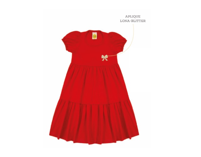 Vestido Jaki Primeiros Passos Manga Curta Malha