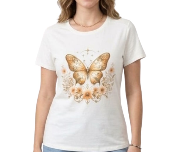 Blusa Sobmedida Adulto Feminina Manga Curta Viscolycra Strass