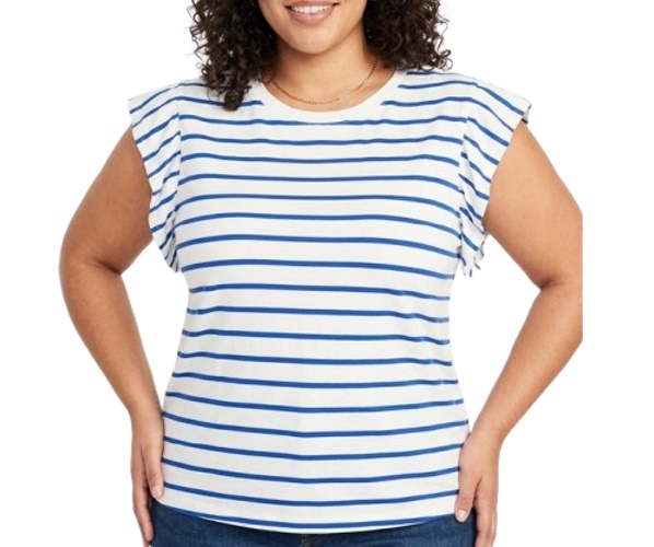 Blusa 7linhas Adulto Extra Grande Feminina Manga Japonesa Viscolycra Listrada