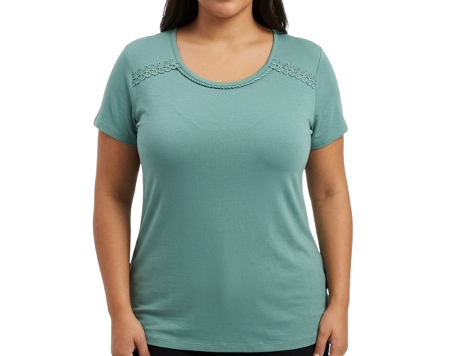 Blusa 7linhas Adulto Extra Grande Feminina Manga Curta Viscolycra
