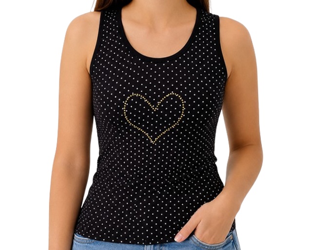 Blusa Inconsequent Juvenil Feminina Regata Viscolycra Poá