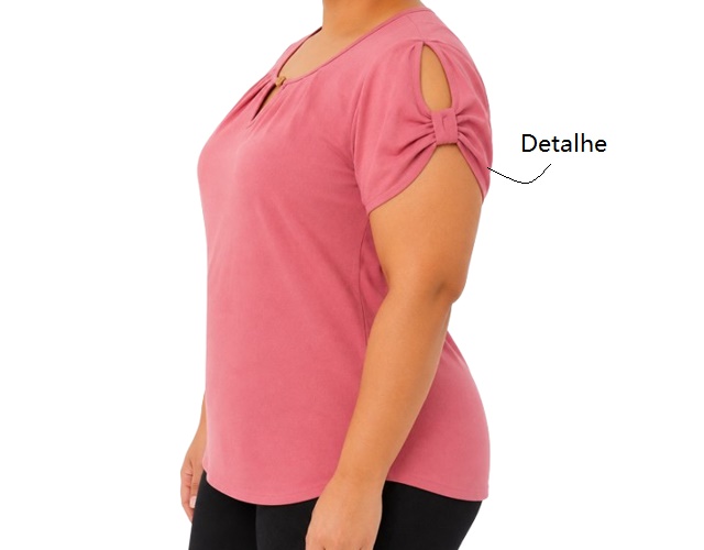 Blusa Armando Adulto Extra Grande Feminina Manga Curta Duna