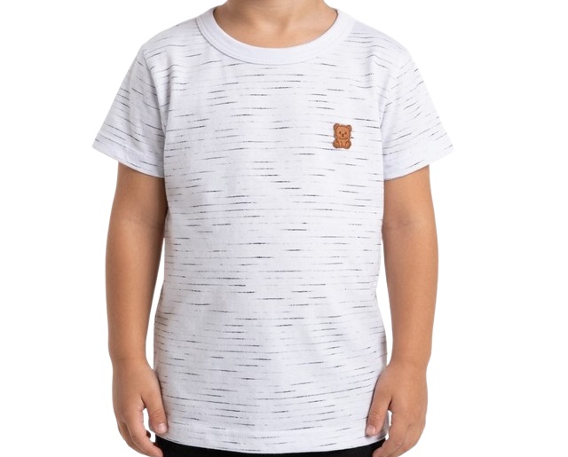 Camiseta Pimpolhos Primeiros Passos Masculina Manga Curta Malha Jet