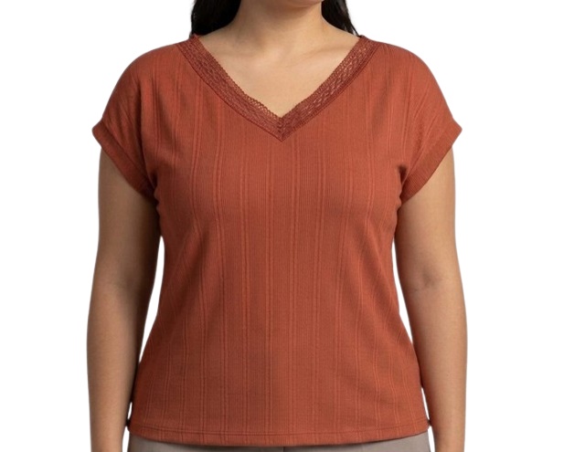 Blusa Vestbem Adulto Extra Grande Feminina Manga Curta Poliéster Trabalhado