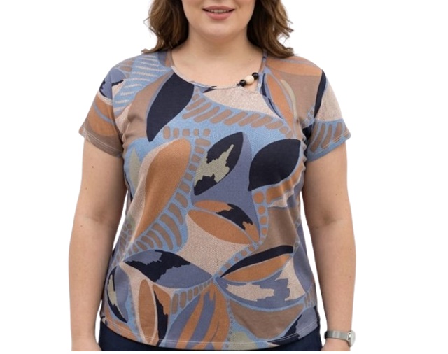 Blusa 7linhas Adulto Extra Grande Feminina Manga Curta Viscolycra Estampada