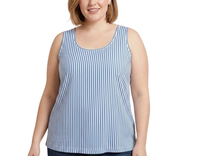 Blusa Ita Adulto Extra Grande Feminina Regata Viscolycra Listrada