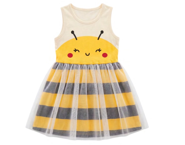 Vestido Pegalegal Bebe Regata Malha Tule