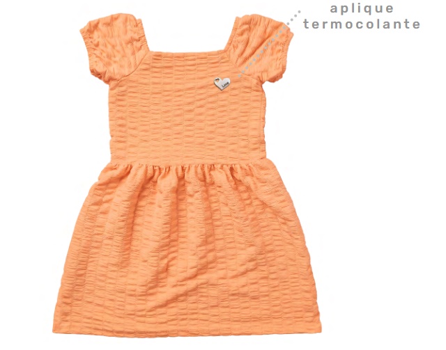 Vestido Pegalegal Infantil Manga Japonesa Poliéster Anarruga