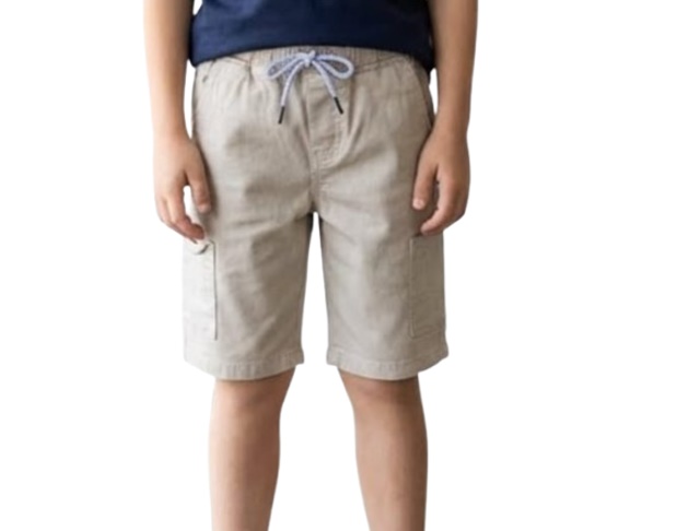 Bermuda Perbol Infantil Masculina Sarja Lycra Bolso Cargo