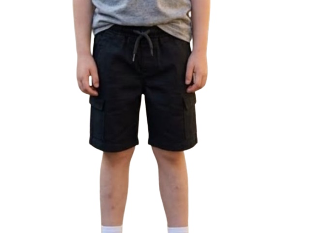 Bermuda Perbol Infantil Masculina Sarja Lycra Bolso Cargo