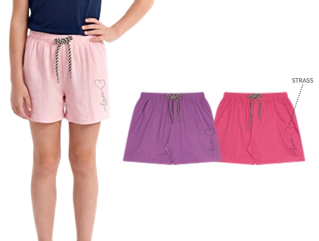 Short Wilbertex Juvenil Feminino Cotton Anarruga