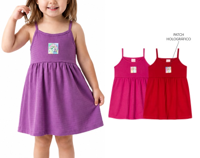 Vestido Wilbertex Primeiros Passos Alça Malha Anabola