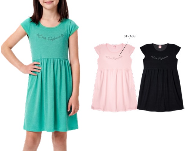 Vestido Wilbertex Juvenil Manga Japonesa Cotton Amassadinho