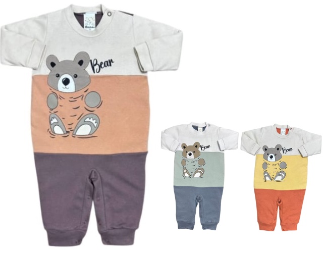 Macacão Petutinha Bebe Masculino Longo Suedine S/pé