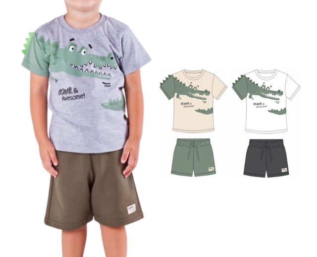Conjunto Nk Primeiros Passos Masculino Manga Curta Malha