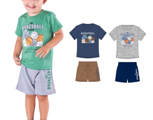 Conjunto Nk Primeiros Passos Masculino Manga Curta Malha