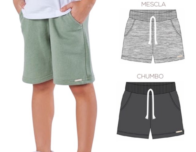 Bermuda Nk Infantil Masculina Moletinho 2bolsos
