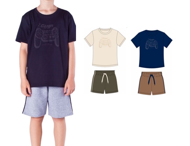 Conjunto Nk Juvenil Masculino Manga Curta Malha