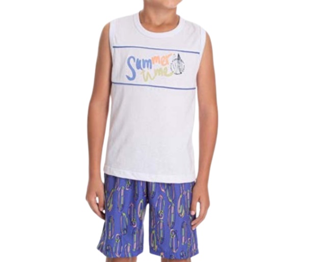 Conjunto Pimentinha Infantil Masculino Regata Machão Malha