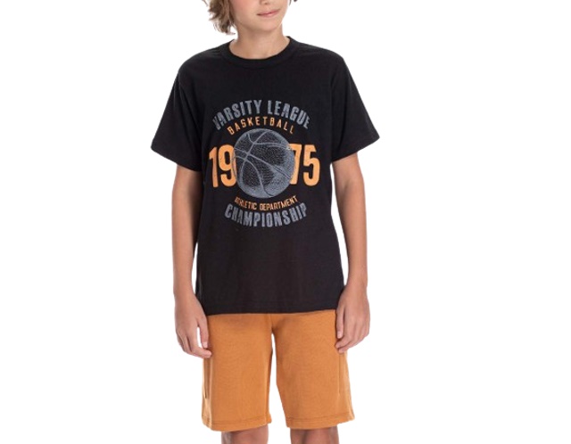 Conjunto Pk Juvenil Masculino Manga Curta Malha