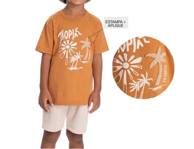 Conjunto Pimentinha Infantil Masculino Manga Curta Malha