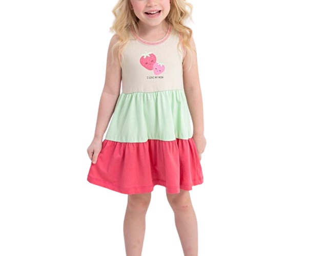 Vestido Fashionk Primeiros Passos Regata Malha