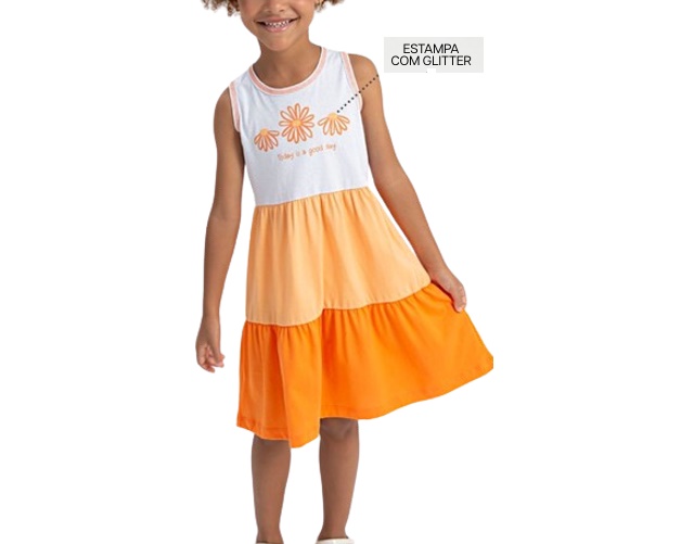 Vestido Fashionk Infantil Regata Malha